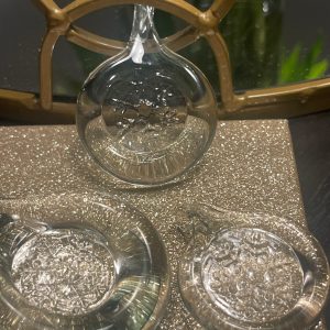 Hand Blown Clear Snowflake Ornaments