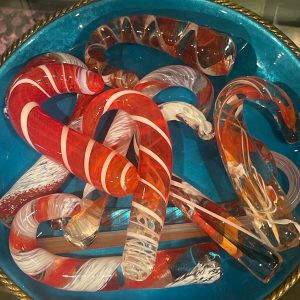 Hand Blown Glass Candy Canes