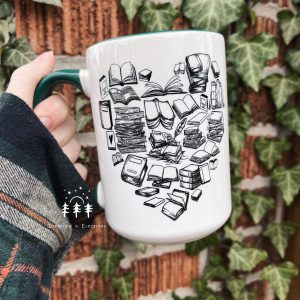 In Love With Reading | Book Heart Coffee Mug | Bookish