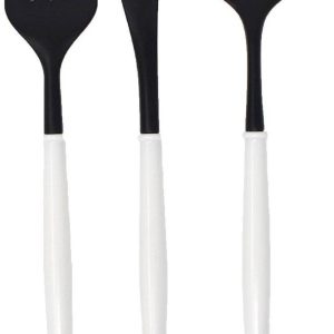 Black and White Bella Assorted Plastic Cutlery/24pc, Service for 8
