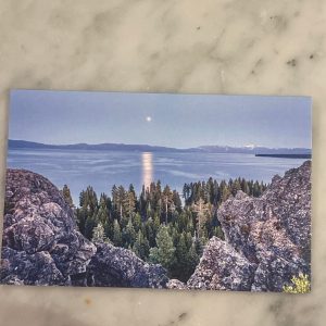 Lake Tahoe Moon Rise Card