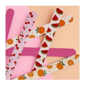 Fruity Party 6pc Nail Files in pouch