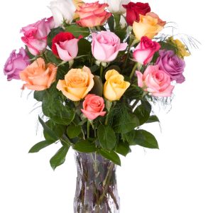 Rainbow Rose Arrangement