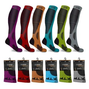 COPPER-INFUSED SOCKS - 6 ASST COLORS