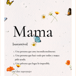 Mama Definition Greeting Card