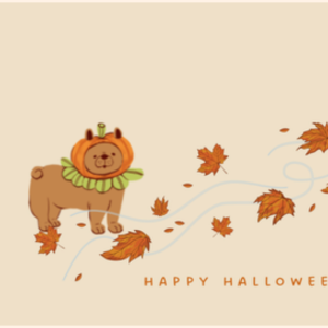 Fall Pup Greeting Card