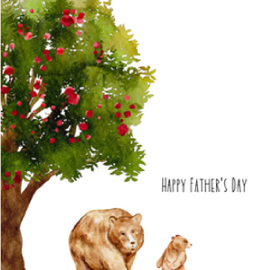 Bears Under the Apple Tree Greeting Card