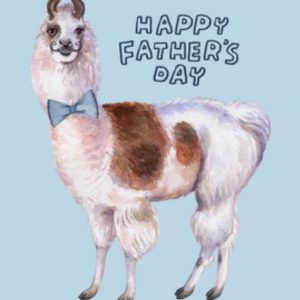 Alpaca Father's Day Greeting Card