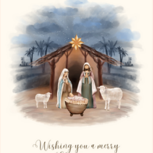 Holy Christmas Greeting Card