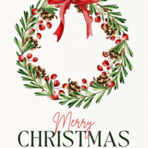 Christmas Wreath Greeting Card