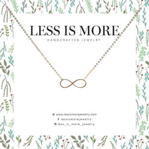 Hammered Gold Infinity Necklace (Gold)
