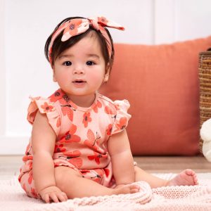 Fluttering Baby Girl Cotton Romper