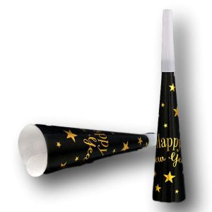 Happy New Year Paper Horns Noisemaker Pack of 6