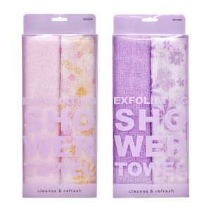 Exfoliating 2pcs Shower Towle Set